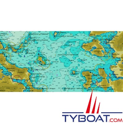 C-MAP - Carte Local Max format SD micro SD - EM-M129 North Aegean sea
