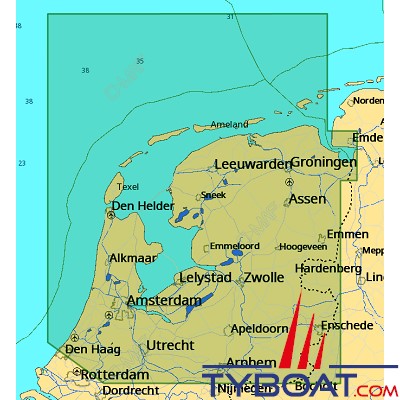 C-MAP - Carte Local Max format SD micro SD - EN-M062 Netherlands North : Emden, Scheveningen