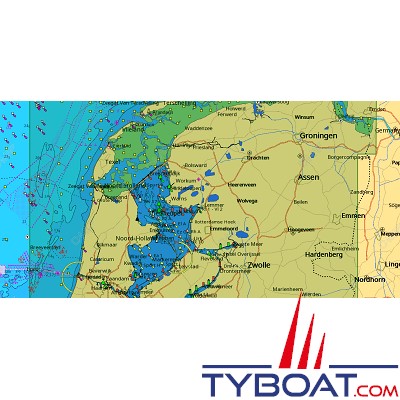 C-MAP - Carte Local Max format SD micro SD - EN-M062 Netherlands North : Emden, Scheveningen