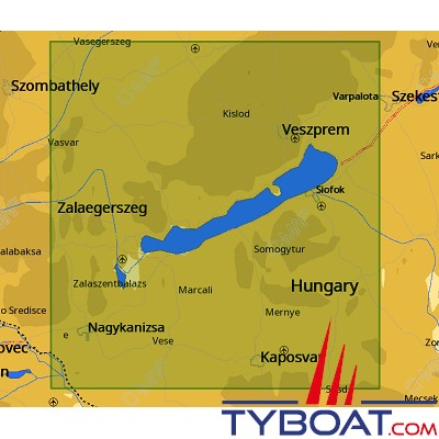 C-MAP - Carte Local Max format SD micro SD - EN-M077 Balaton Lake
