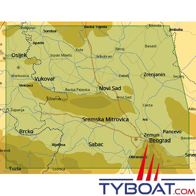 C-MAP - Carte Local Max format SD micro SD - EN-M085 Danube : Croatia, Serbia