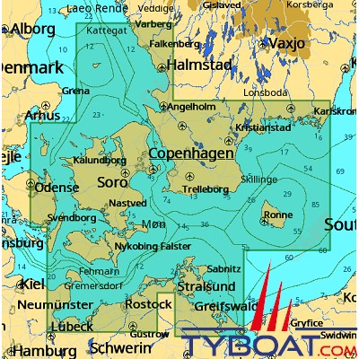 C-MAP - Carte Local Max format SD micro SD - EN-M109 Kullen to Malmoe and Sjealland