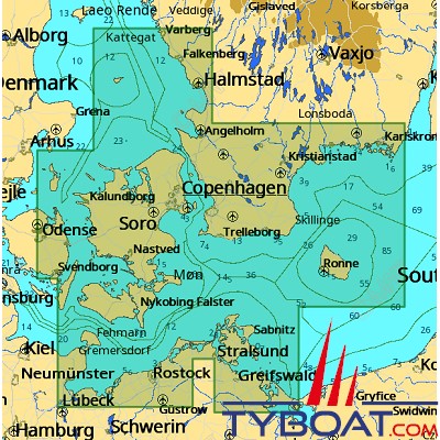 C-MAP - Carte Local Max format SD micro SD - EN-M109 Kullen to Malmoe and Sjealland