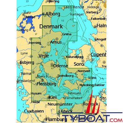 C-MAP - Carte Local Max format SD micro SD - EN-M125 Fyn Island