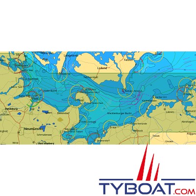 C-MAP - Carte Local Max format SD micro SD - EN-M163 Flensburg to Ruegen