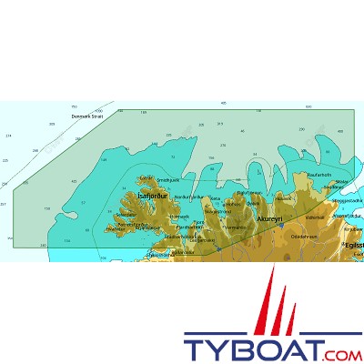 C-MAP - Carte Local Max format SD micro SD - EN-M410 Westfjord, North East and South West