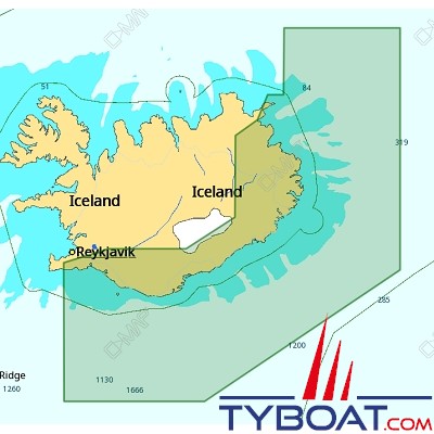 C-MAP - Carte Local Max format SD micro SD - EN-M411 Iceland, East and South 