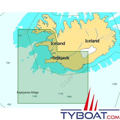 C-MAP - Carte Local Max format SD micro SD - EN-M412 Iceland, South, Capital