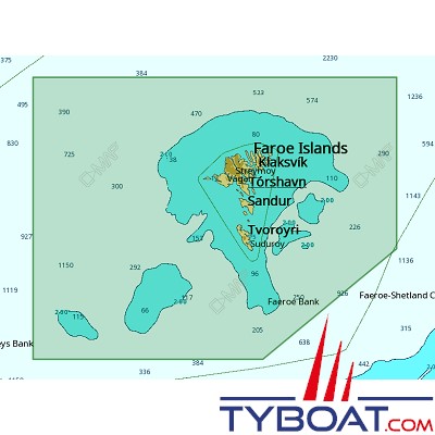 C-MAP - Carte Local Max format SD micro SD - EN-M413 Faroe Islands