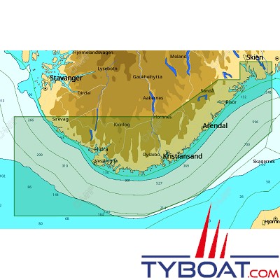 C-MAP - Carte Local Max format SD micro SD - EN-M585 Norway Larvik to Egersund