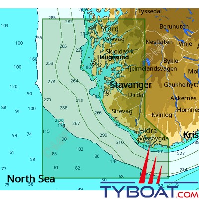 C-MAP - Carte Local Max format SD micro SD - EN-M591 Norway Mandal to Hardangerfjorden