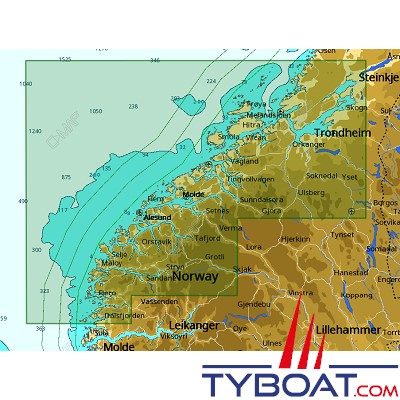 C-MAP - Carte Local Max format SD micro SD - EN-M593 Norway Aardal to Maaloey