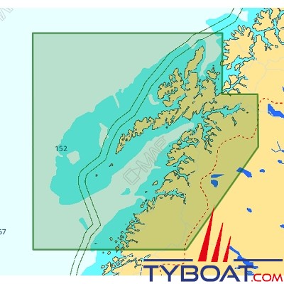 C-MAP - Carte Local Max format SD micro SD - EN-M595 Norway Melfjorden to Narvik and Lofoten Islands