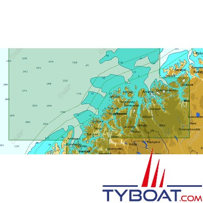 C-MAP - Carte Local Max format SD micro SD - EN-M596 Norway Lavangsfjorden to Bukta