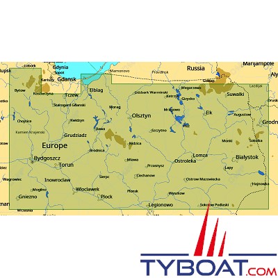 C-MAP - Carte Local Max format SD micro SD - EN-M802 Polish Inland Waters