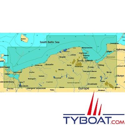 C-MAP - Carte Local Max format SD micro SD - EN-M803 Polish Coasts