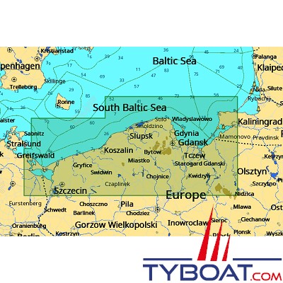 C-MAP - Carte Local Max format SD micro SD - EN-M803 Polish Coasts