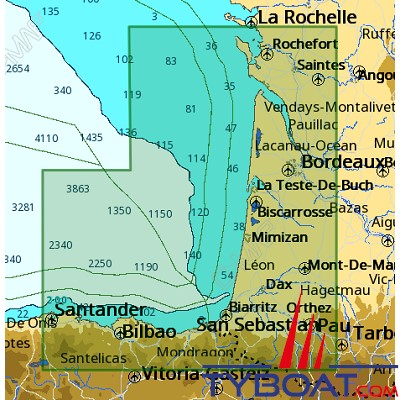 C-MAP - Carte Local Max format SD micro SD - EW-M012 Rochefort à Santander