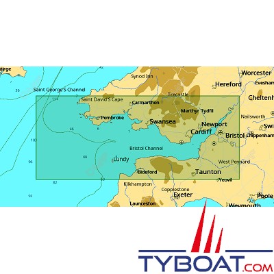 C-MAP - Carte Local Max format SD micro SD - EW-M020 United kingdom Bristol to Milford Haven