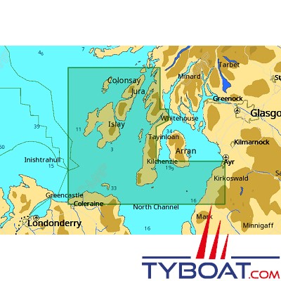 C-MAP - Carte Local Max format SD micro SD - EW-M024 United Kingdom Firth of Clyde to Sound of Jura