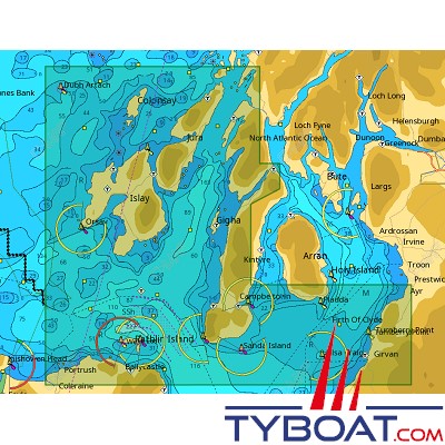 C-MAP - Carte Local Max format SD micro SD - EW-M024 United Kingdom Firth of Clyde to Sound of Jura