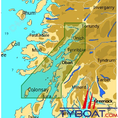 C-MAP - Carte Local Max format SD micro SD - EW-M025 United Kingdom Loch Crinan to Loch Linnhe