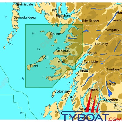 C-MAP - Carte Local Max format SD micro SD - EW-M026 United Kingdom Mull to Loch Nevis