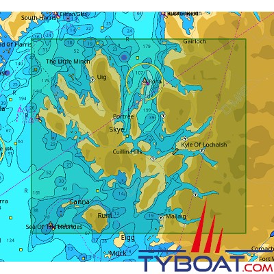 C-MAP - Carte Local Max format SD micro SD - EW-M027 United Kingdom Isle of Skye