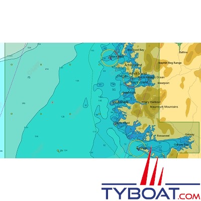 C-MAP - Carte Local Max format SD micro SD - EW-M031 Ireland Kilkee Bay to Benwee Head