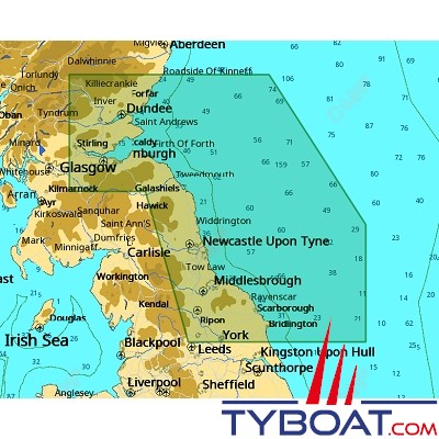 C-MAP - Carte Local Max format SD micro SD - EW-M036 United Kingdom Bridlington Bay to Montrose