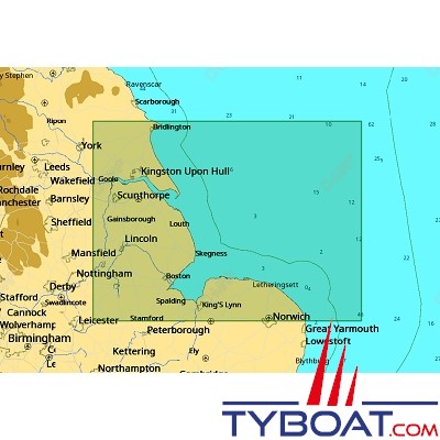 C-MAP - Carte Local Max format SD micro SD - EW-M037 United Kingdom Bridlington Bay to Cromer