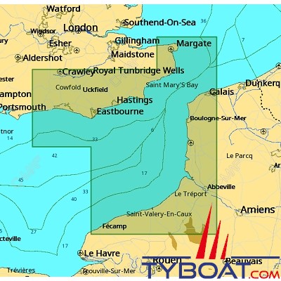 C-MAP - Carte Local Max format SD micro SD - EW-M040 United Kingdom English Channel Eastern