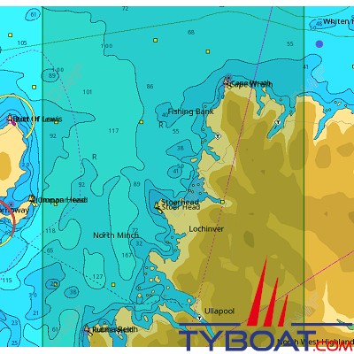 C-MAP - Carte Local Max format SD micro SD - EW-M044 United Kingdom Scotland North West Coast