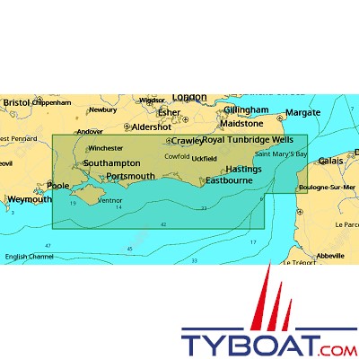 C-MAP - Carte Local Max format SD micro SD - EW-M051 United Kingdom Lymington to Dover