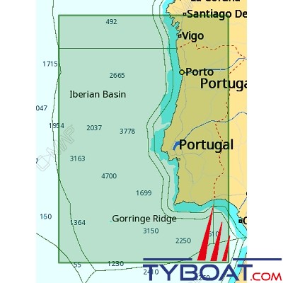 C-MAP - Carte Local Max format SD micro SD - EW-M112 Côtes portugaises pêche