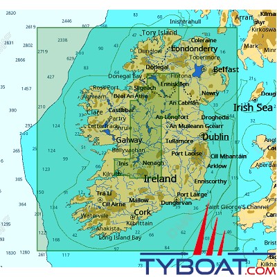 C-MAP - Carte Local Max format SD micro SD - EW-M143 Ireland River Shannon