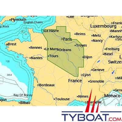 C-MAP - Carte Local Max format SD micro SD - EW-M231 France Eaux intérieures Nord Ouest