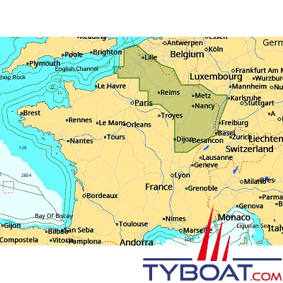 C-MAP - Carte Local Max format SD micro SD - EW-M230 France Eaux intérieures Nord Est 