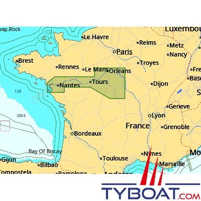 C-MAP - Carte Local Max format SD micro SD - EW-M232 France Eaux intérieures Sud Est