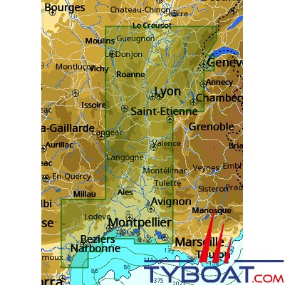 C-MAP - Carte Local Max format SD micro SD - EW-M234 France Eaux intérieures Sud 