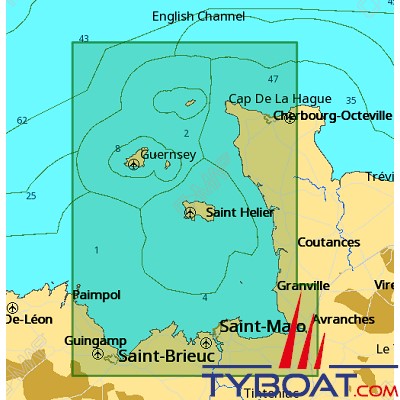 C-MAP - Carte Local Max format SD micro SD - EW-M307 Cherbourg au Cap Fréhel