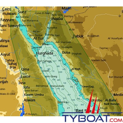 C-MAP - Carte Local Max format SD micro SD - ME-M008 Egyptian Red Sea Coast
