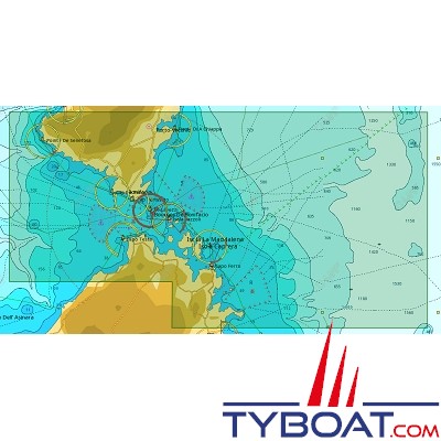 C-MAP - Carte Local Max format SD micro SD Version anglaise - EM-M913 Sardinia North : Costa Smelrada