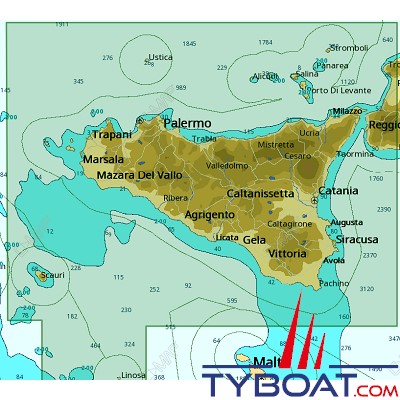 C-MAP - Carte Local Max format SD micro SD Version anglaise - EM-M948 Sicily