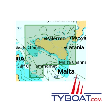 C-MAP - Carte Local Max format SD micro SD Version anglaise - EM-M948 Sicily