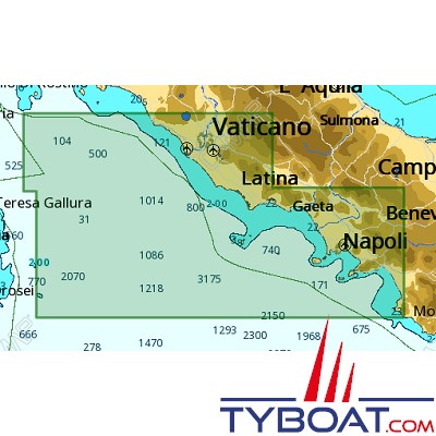 C-MAP - Carte Local Max format SD micro SD Version anglaise - EM-M952 Italia Civitavecchia to Acciaroli