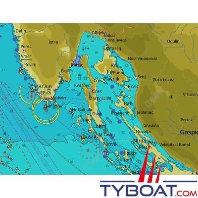 C-MAP - Carte Local Max format SD micro SD Version anglaise - EM-M983 Crotia Koper to Pakostane