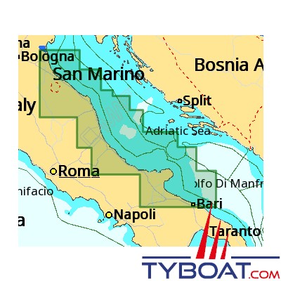 C-MAP - Carte Local Max format SD micro SD - version italienne - EM-M061 Italia Bari to Ravenna