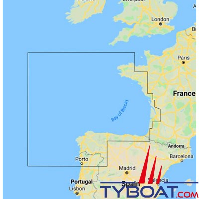 C-MAP - Carte marine DISCOVER - Medium - Bay of Biscay