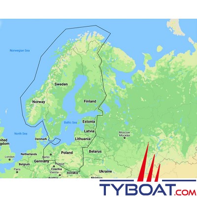 C-MAP - Carte marine DISCOVER - Extra Large - Baltic Sea